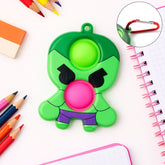 Silicone Pop It Fidget Toy with Keychain Clip