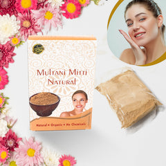 Applying Multani Mitti face pack on skin