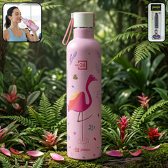 Pexpo Oslo Art Printed Insulated Stainless Steel Water Bottle front view