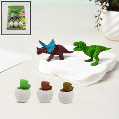 Assembled dinosaur shaped eraser toy