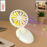 Mini USB handheld fan on white background