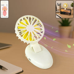 Mini USB handheld fan on white background