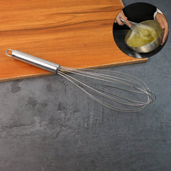 Large Stainless Steel Balloon Whisk Heavy-Duty Kitchen Tool (30cm / 1 Pc)