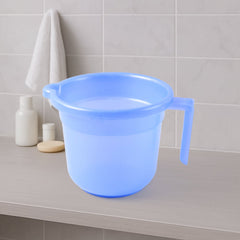 Unbreakable Plastic Bath Mug with Handle and Pour Spout