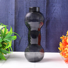 Dumbbell shaped gym water bottle front view