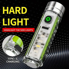 Rechargeable USB Mini Flashlight with Telescopic Zoom