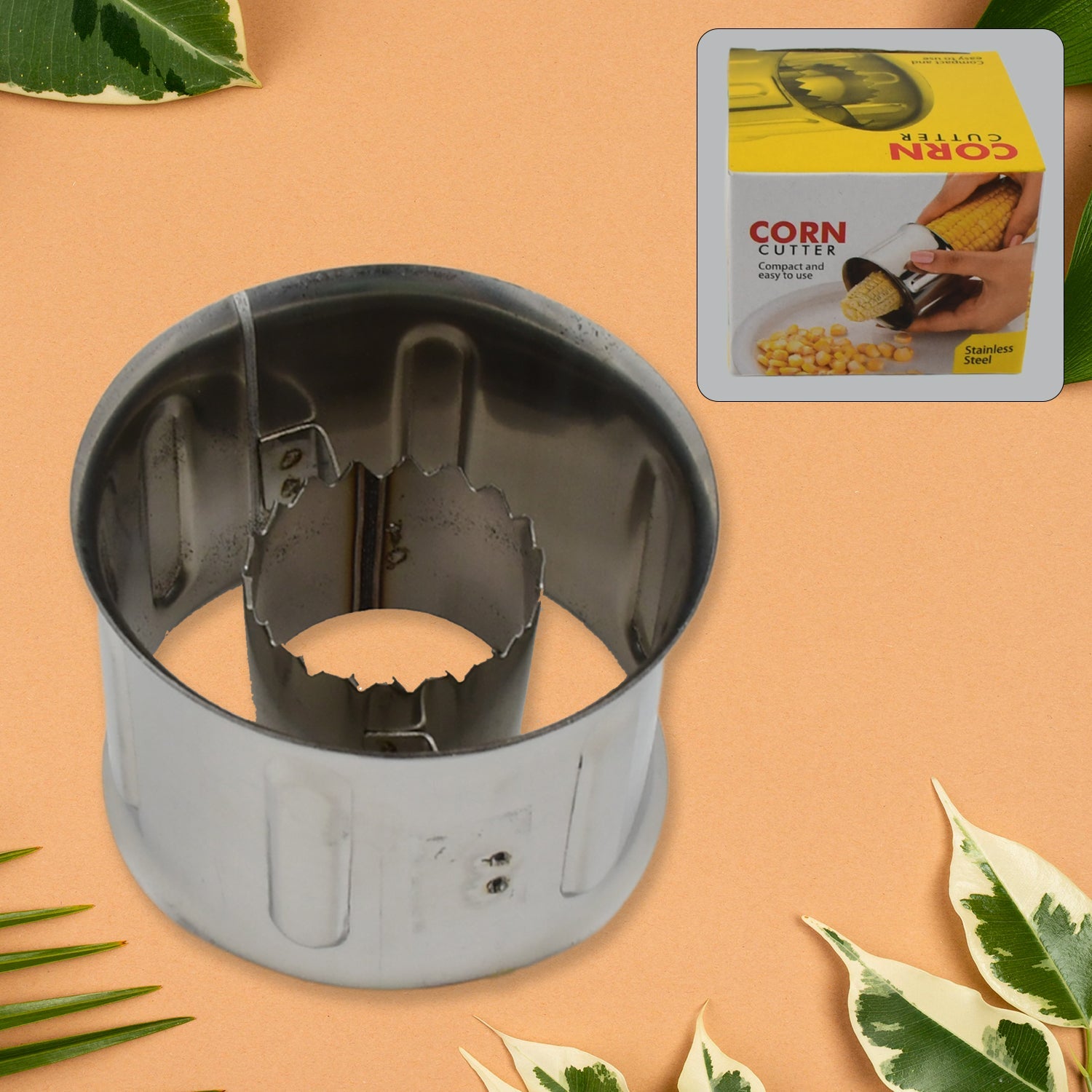Stainless steel corn cutter for kernel removal