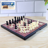 Foldable magnetic chess board game set folded