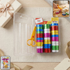 Holographic decorative tape set with scissors