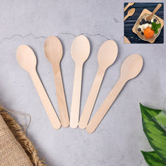 160mm Wooden Spoon – 30 Pcs Pack