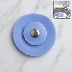 Dual Flow Silicone Sink Cover Stopper in blue