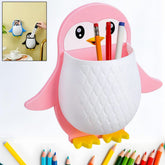VoltDesk Penguin shaped wall mount storage box on white background