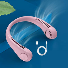 Portable bladeless neck fan front view