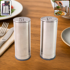 Supermom Stainless Steel Salt and Pepper Shaker Set with brushed finish