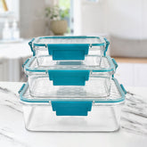Multipurpose plastic lunch box set with airtight locking lids