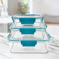 Multipurpose plastic lunch box set with airtight locking lids