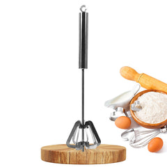 Konvex Stainless Steel Hand Push Mixer on white background