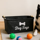 Pet Toy Storage Basket with Dog Toys print