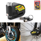 Motorbike alarm disc lock on disc brake