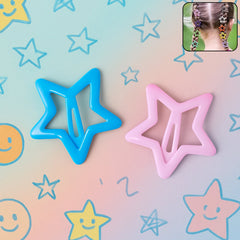 Star-Shaped Hair Clips for Girls - (2 Pc)