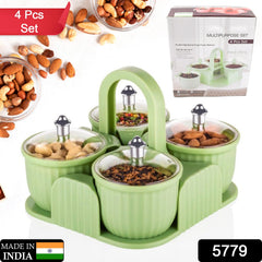 Plastic containers filled with dry fruits and snacks