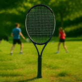 Lightweight tennis racket with full cover front view