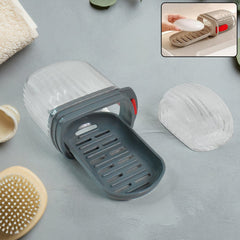 Multipurpose soap box holder with transparent dust-proof lid