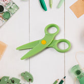 Plastic Safety Scissors front view with bright colors