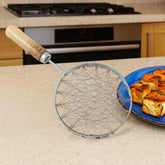 Stainless Steel Wire Skimmer with Wooden Handle