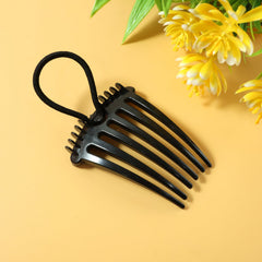 Volumizing Hair Bun Comb Clip with Elastic Loop styling comb