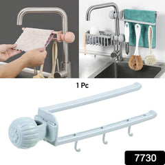 Towel holder attached to sink faucet