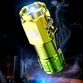 USB Rechargeable Mini 3 LED Flashlight front view