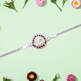 silver ganesha rakhi