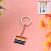 Rainbow Design Metal Keyring Key Chain