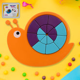 Mini Snail Puzzle colorful 16-piece set for kids