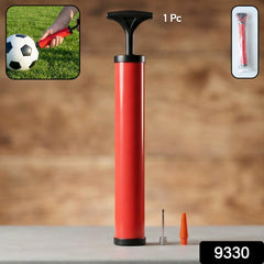 Close-up of plastic ball pump with inflation pin