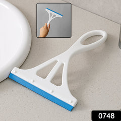 Plastic wiper cleaning a glass surface.