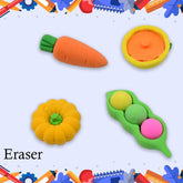 Fancy & Stylish Colorful Erasers 4-piece set