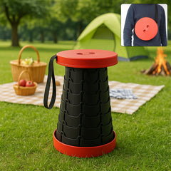 Adjustable Portable Telescopic Folding Stool in extended position