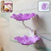 Wall Mounted Plastic 2 Layer Soap Dish Holder (1 Pc)