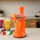 Manual fruit vegetable juicer with juice cup and waste collector