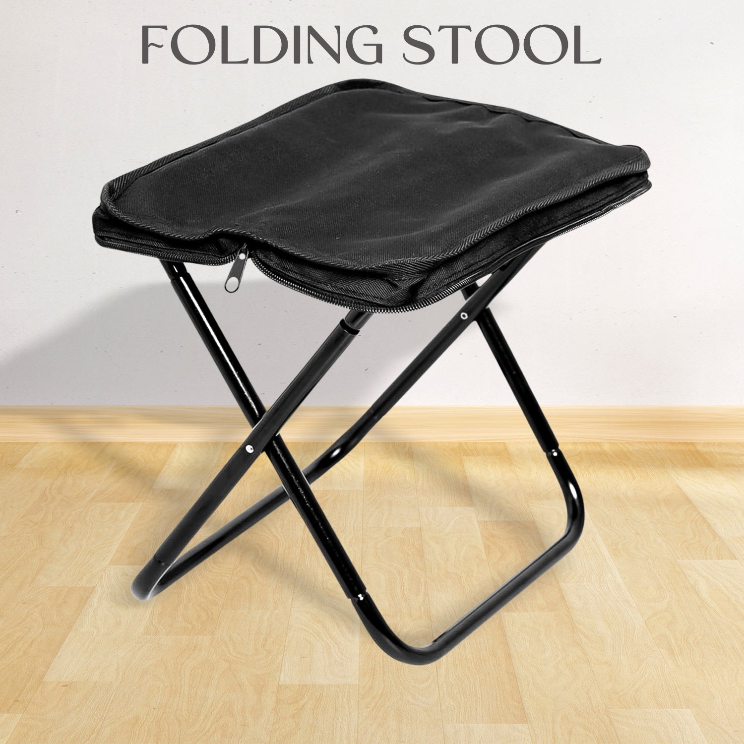 Folding Camping Stool in use outdoors