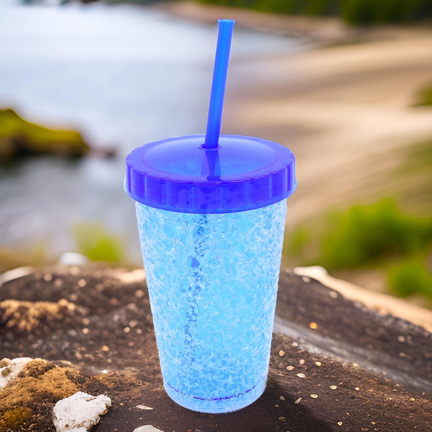 Plastic Reusable Sipper Tumbler in mixed colors