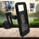 Universal 360° rotating waterproof bike phone mount on handlebar