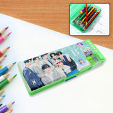 Multipurpose cartoon compass box with 2 compartments for kids