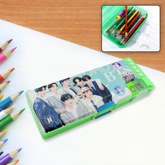 Multipurpose cartoon compass box with 2 compartments for kids