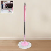Stainless steel 360° rotating mop with microfiber head