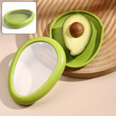 Green oval vegetable container closed