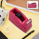 Plastic tape dispenser and cutter front view