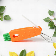 Close-up view of bottle cleaning brush bristles
